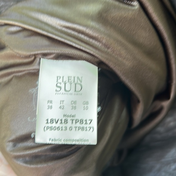 Plein Sud Brown Jacket Blazer Officecore Work Wear Luxury Sz EU 10 - Picture 4 of 7